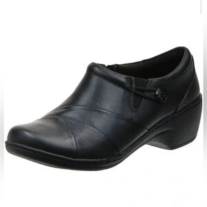 Clarks Black Leather Loafers